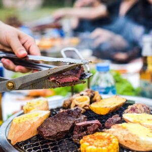 Enjoying summer BBQ barbecue with IBS - food safety tips for digestive health during outdoor eating and picnics